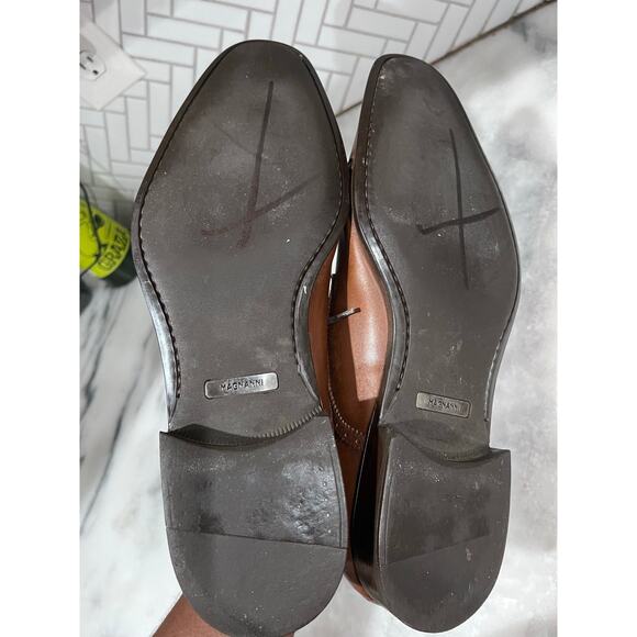 Magnanni 12339 Men’s Brown Leather Cap Toe Oxford Dress Shoes 11.5 D main image 12